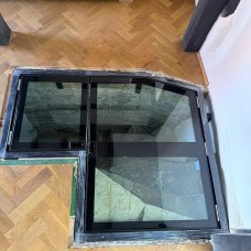 Bespoke Hinged Glass Floor Double Door System, Burwash, East Sussex